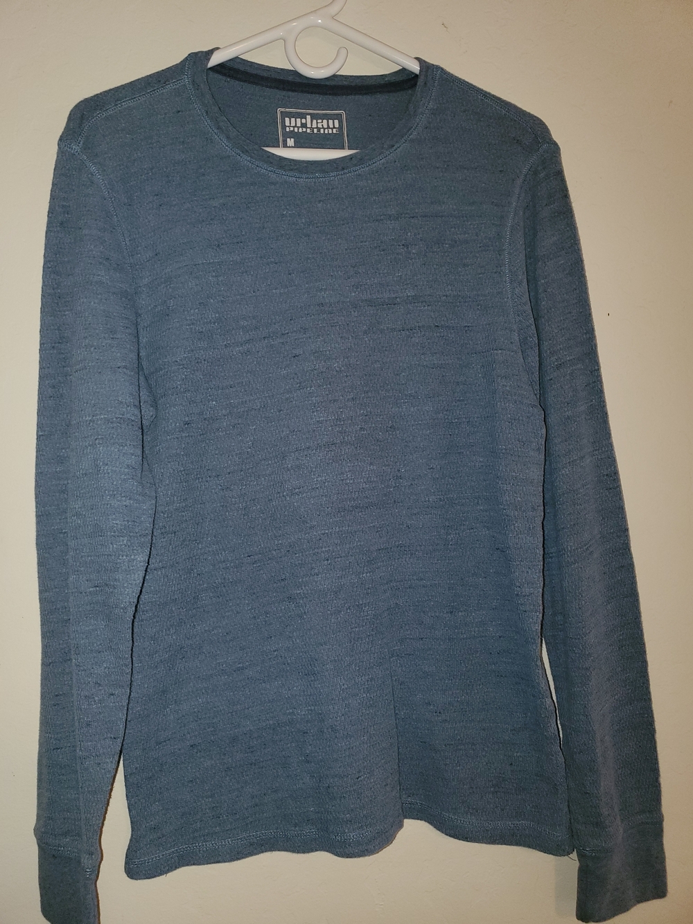 urban pipeline Men's Long Sleeve Crewneck - Slate Blue